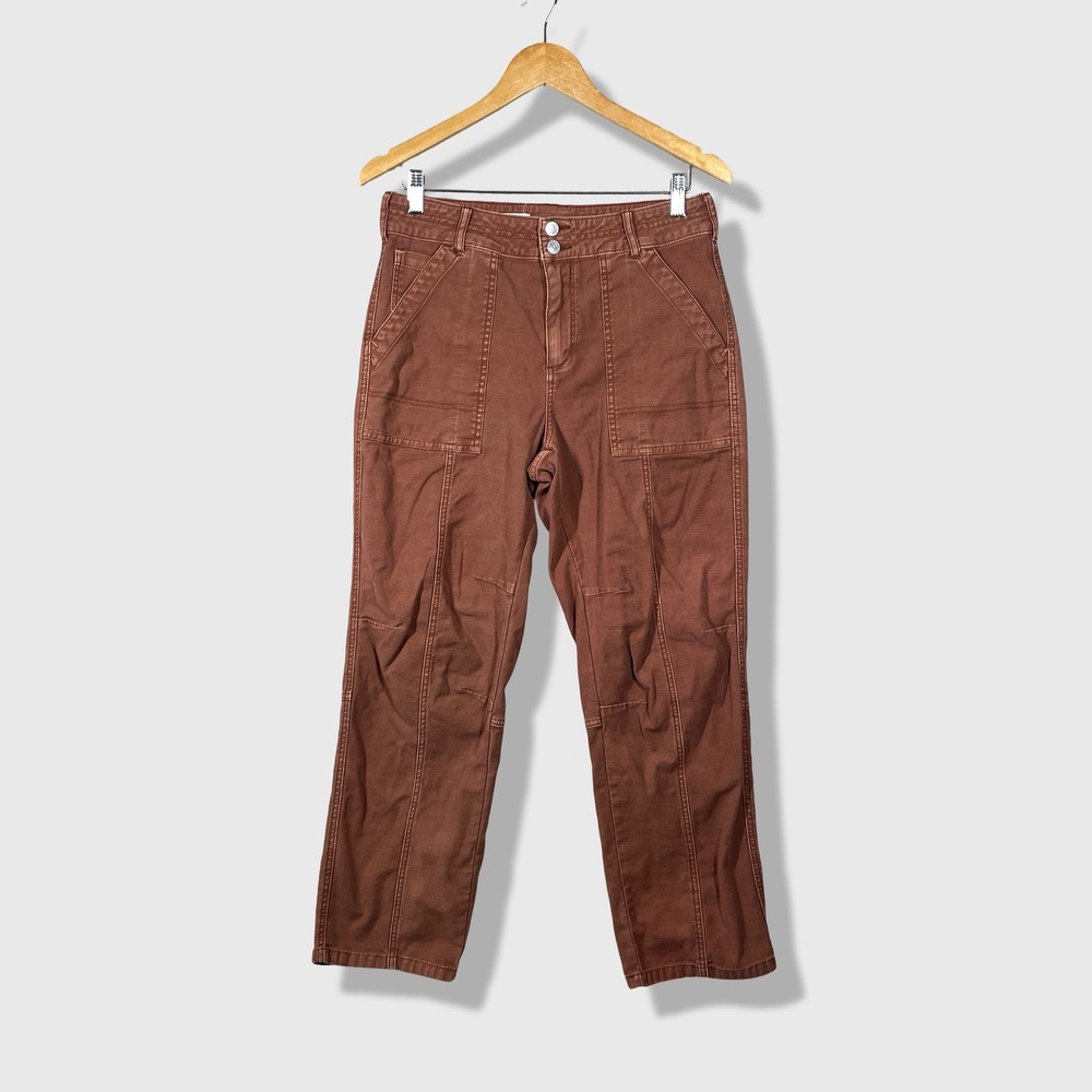 Pilcro Utility Pants Women 28 Brown Gorpcore Utilitarian Earthy Boho Workwear